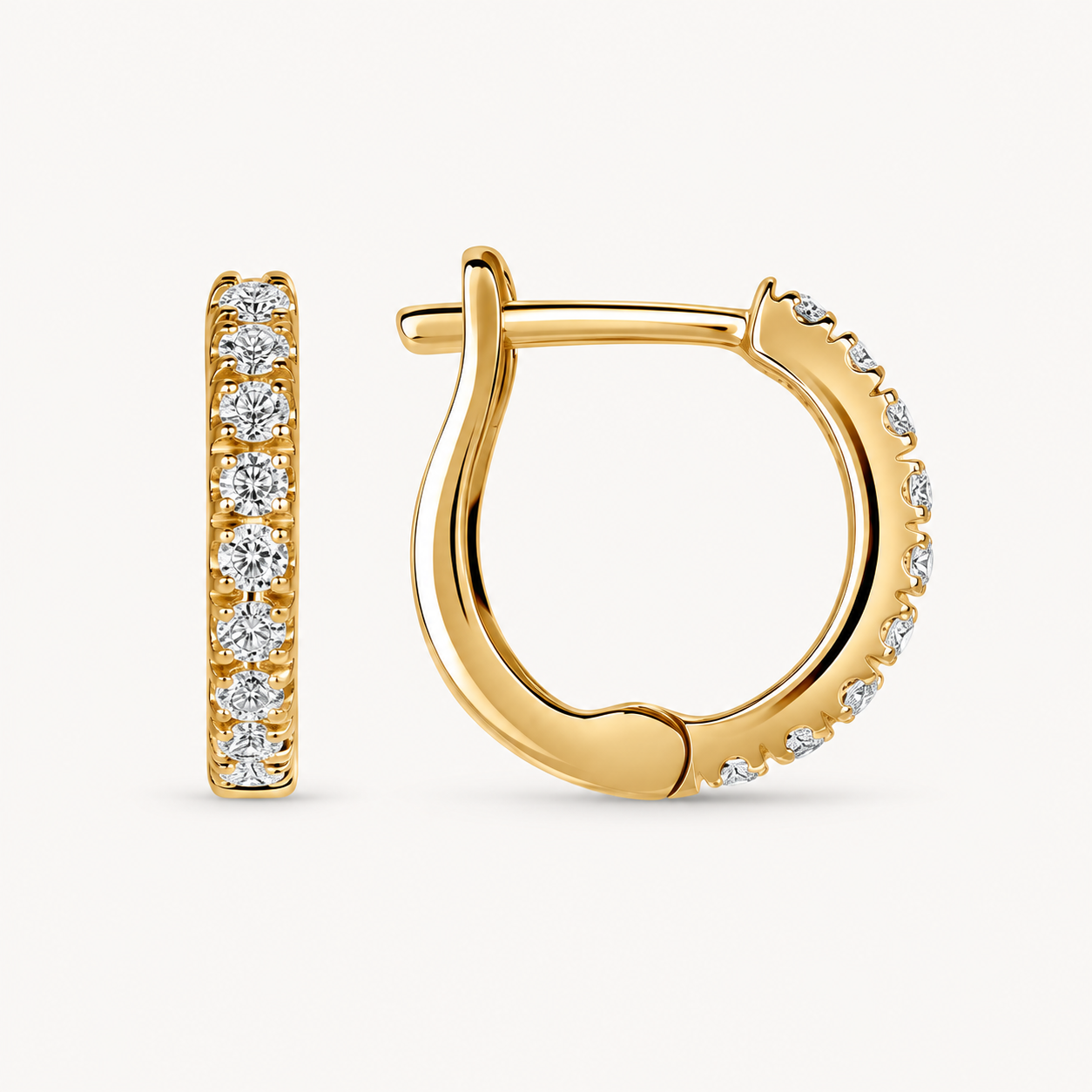 Classic Diamond Huggie Earrings